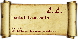 Laskai Laurencia névjegykártya